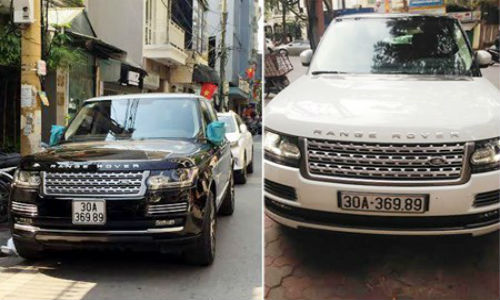 Cảnh s&aacute;t x&aacute;c định biển số 30A-369.89 thuộc về chiếc xe Range Rover m&agrave;u trắng