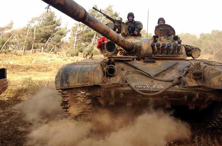 Xe tăng T-72 mẫu xe tăng chủ lực hiện đại nhất của qu&acirc;n đội Syria hiện nay