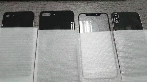 Vỏ của iPhone 7s, iPhone 7s Plus v&agrave; iPhone 8 (từ tr&aacute;i qua phải).