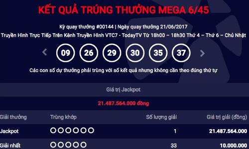 Xổ số Vietlott: Jackpot lại &lsquo;nổ&rsquo; th&ecirc;m một người H&agrave; Nội &lsquo;ẵm&rsquo; hơn 21 tỷ