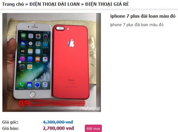 'Cho&aacute;ng' với iPhone 7 gi&aacute; rẻ b&aacute;n tr&agrave;n lan tr&ecirc;n mạng