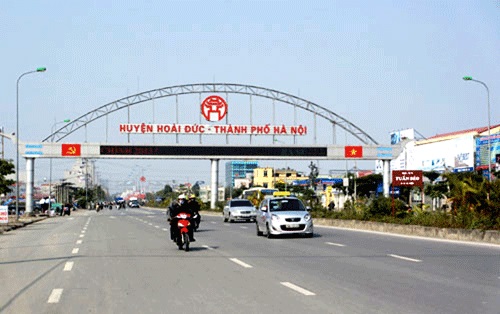 Gi&aacute; đất tại Ho&agrave;i Đức tăng vọt trước th&ocirc;ng tin huyện n&agrave;y l&ecirc;n quận