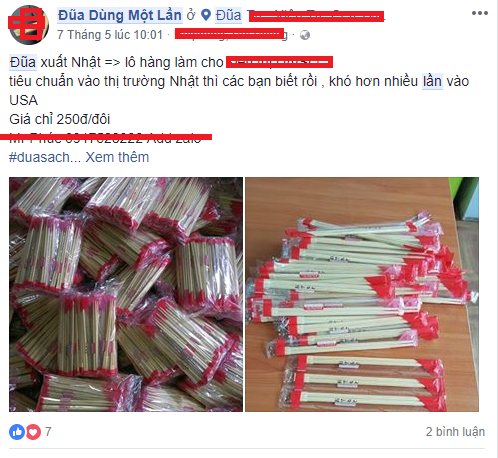 Đũa d&ugrave;ng một lần kh&ocirc;ng nh&atilde;n m&aacute;c, nguồn gốc xuất xứ ngập tr&agrave;n tr&ecirc;n chợ online