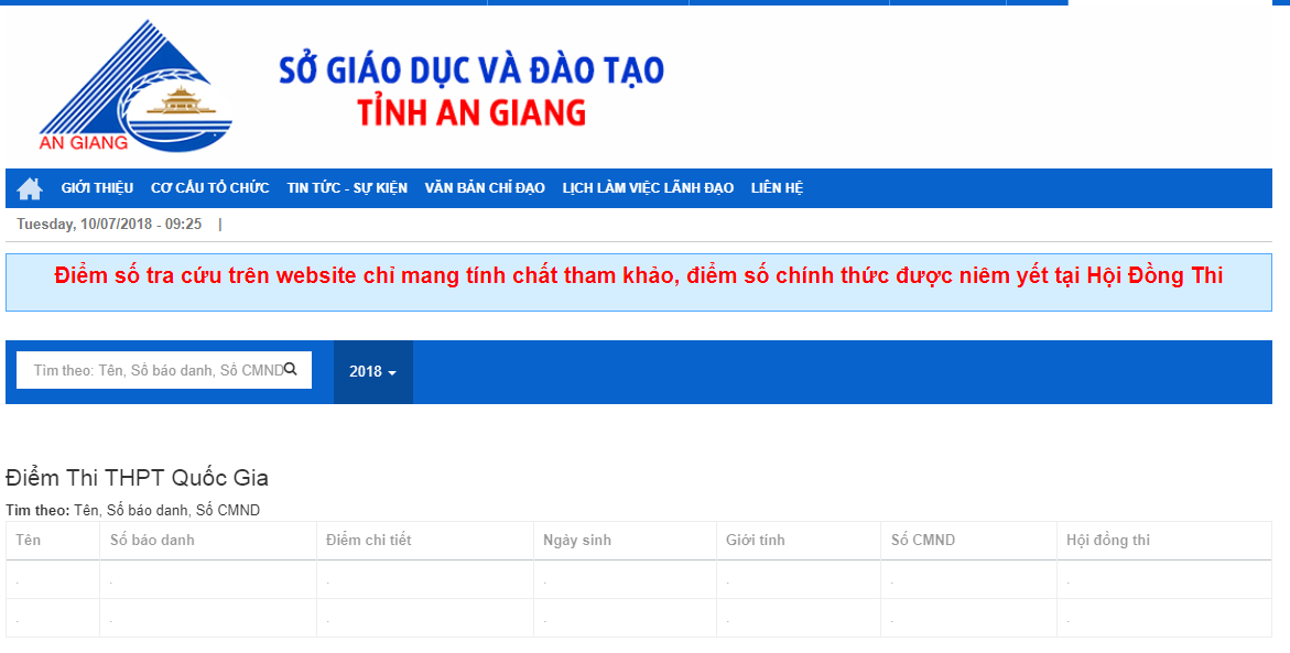 C&aacute;ch tra cứu điểm thi THPT quốc gia tỉnh An Giang nhanh v&agrave; ch&iacute;nh x&aacute;c nhất