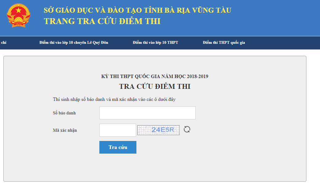 C&aacute;ch tra cứu điểm thi THPT quốc gia năm 2018 tỉnh B&agrave; Rịa - Vũng T&agrave;u nhanh v&agrave; ch&iacute;nh x&aacute;c nhất