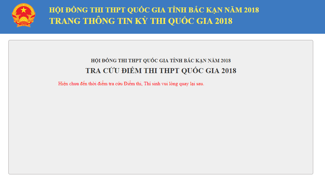 C&aacute;ch tra cứu điểm thi THPT quốc gia tỉnh Bắc Kạn năm 2018 nhanh v&agrave; ch&iacute;nh x&aacute;c nhất