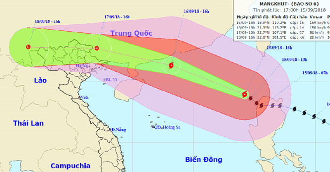 Si&ecirc;u b&atilde;o Mangkhut giật tr&ecirc;n cấp 17: Cấm biển từ Quảng Ninh đến Nghệ An