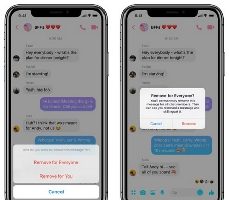 Nếu lỡ gửi tin nhắn tr&ecirc;n Messenger, Facebook cho người d&ugrave;ng th&ecirc;m 10 ph&uacute;t để x&oacute;a