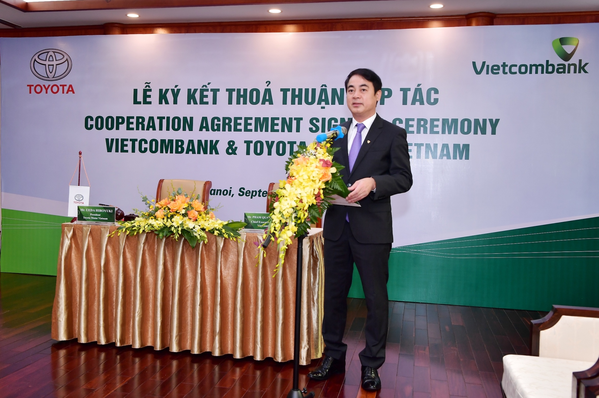 Vietcombank v&agrave; Toyota Motor Việt Nam k&yacute; kết Thỏa thuận Hợp t&aacute;c