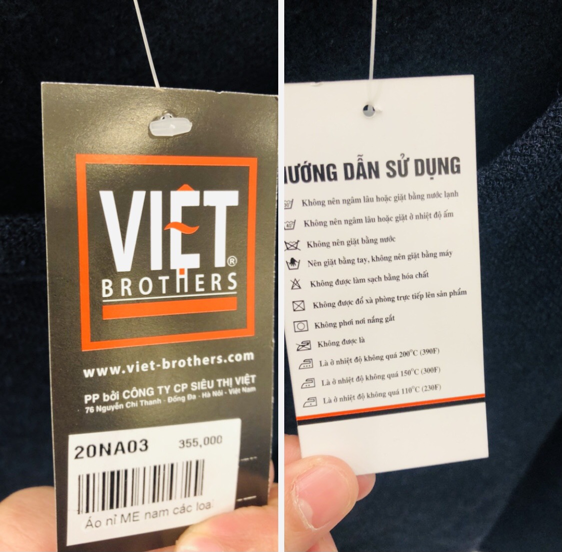 Hệ thống cửa h&agrave;ng Việt Brothers b&aacute;n h&agrave;ng may mặc thiếu tem CR, chất lượng liệu c&oacute; đảm bảo?
