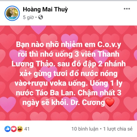 Uống 3 vi&ecirc;n &lsquo;Thanh Lương Thảo&rsquo; sau 3 ng&agrave;y khỏi COVID-19?