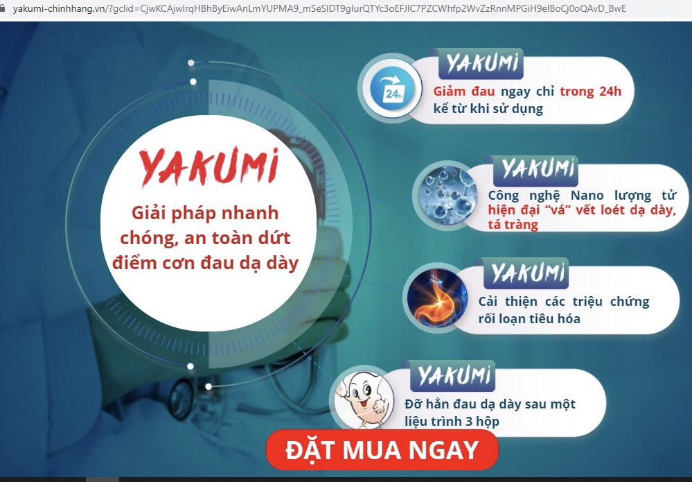 Sản phẩm YAKUMI: Bị xử phạt, thu hồi giấy phép vẫn ngang nhiên rao bán Sản phẩm YAKUMI: Bị xử phạt, thu hồi giấy phép vẫn ngang nhiên rao bán