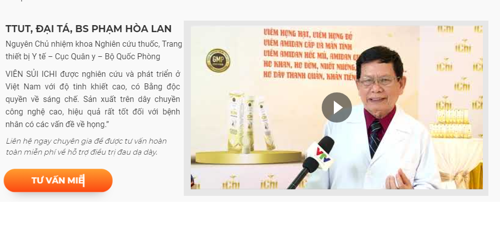 D&ugrave;ng h&igrave;nh ảnh b&aacute;c sĩ để quảng c&aacute;o vi&ecirc;n sủi ICHI cố t&igrave;nh vi phạm ph&aacute;p luật?
