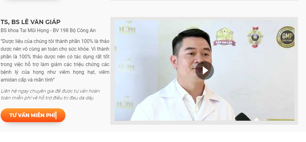 D&ugrave;ng h&igrave;nh ảnh b&aacute;c sĩ để quảng c&aacute;o vi&ecirc;n sủi ICHI cố t&igrave;nh vi phạm ph&aacute;p luật?