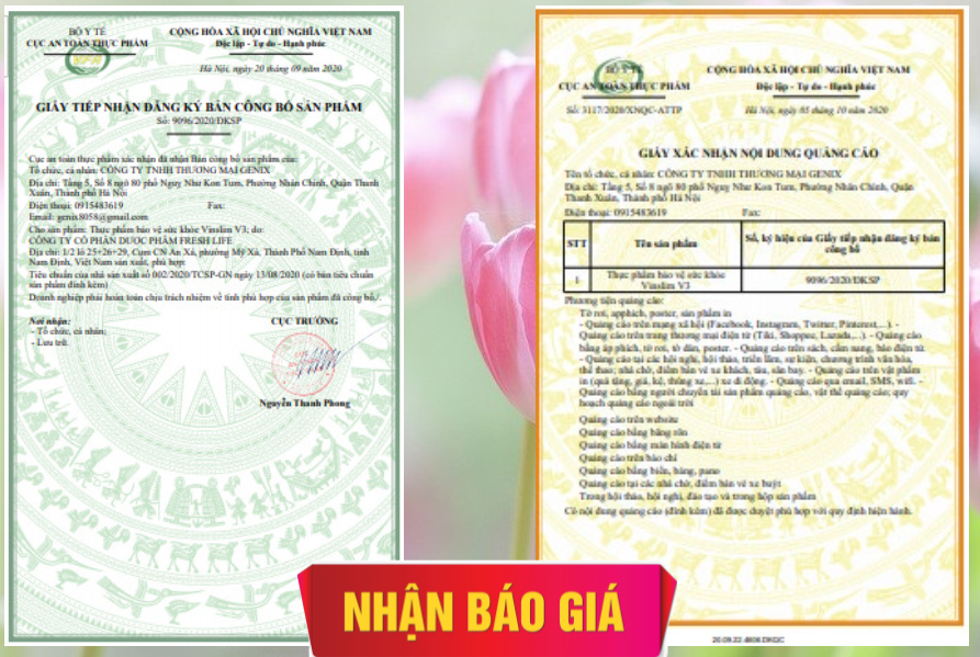 Vi&ecirc;n sủi VINSLIM V3 sử dụng giấy ph&eacute;p quảng c&aacute;o giả để lừa dối người 13Win18 đa dạng khuyến mãi?
