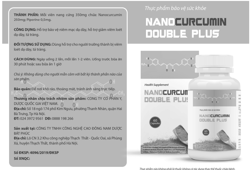 C&ocirc;ng ty Cổ phần Y, Dược quốc gia Việt Nam tiếp tục quảng c&aacute;o sai sự thật TPBVSK Nanocurcumin Double PlusC&ocirc;ng ty Cổ phần Y, Dược quốc gia Việt Nam tiếp tục quảng c&aacute;o sai sự thật TPBVSK Nanocurcumin Double Plus