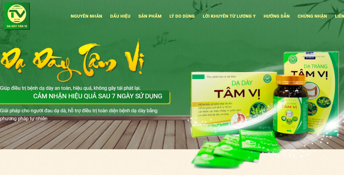 Cảnh b&aacute;o sản phẩm dạ d&agrave;y T&acirc;m Vị tự &yacute; quảng c&aacute;o như thuốc chữa bệnh