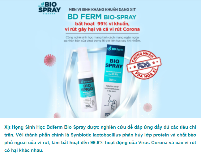 Xịt họng Bdferm Bio Spray 'nổ' c&ocirc;ng dụng, lừa dối người 13Win18 đa dạng khuyến mãi?