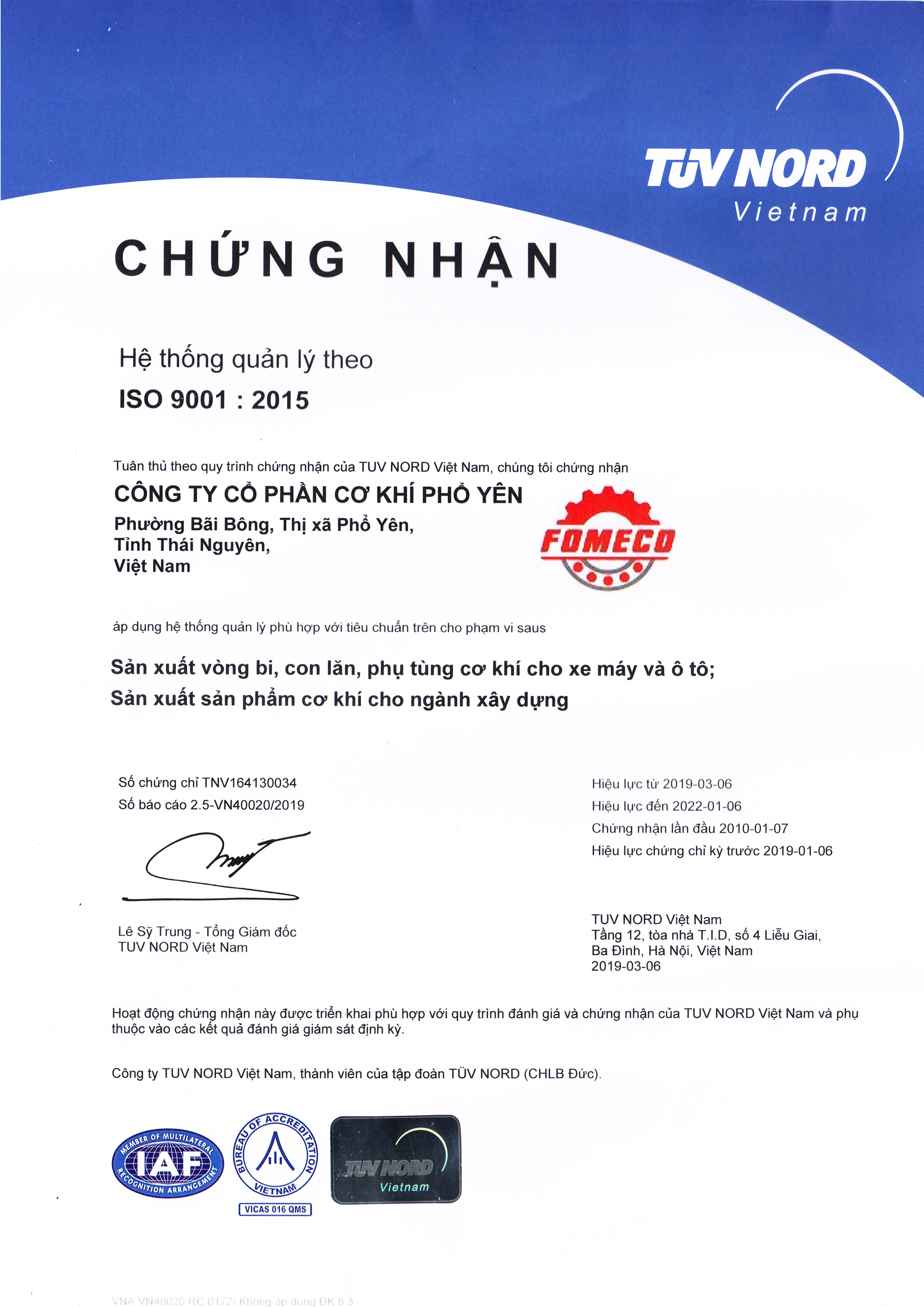 c&ocirc;ng ty đ&atilde; &aacute;p dụng hầu hết c&aacute;c c&ocirc;ng cụ quản l&yacute; như: ISO 9001, ISO 14001, ISO 50001, IATF 16949, TQM, TPM, kaizen.