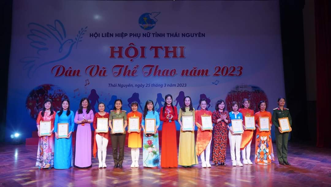 Hội LHPN tỉnh Th&aacute;i Nguy&ecirc;n tổ chức Hội thi d&acirc;n vũ thể thao năm 2023
