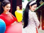  Dương Cẩm Lynh khoe dáng áo dài nhân dịp Trung thu