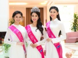 Những hình ảnh đầu tiên của Hoa hậu Đỗ Mỹ Linh và hai Á hậu sau đăng quang