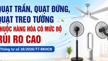 Quạt trần, quạt đứng, quạt treo tường thuộc nhóm hàng hóa rủi ro cao, phải đáp ứng QCVN