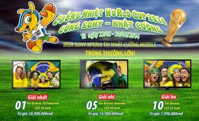 Khuyến mãi cuồng nhiệt World Cup 2014 cùng Sony