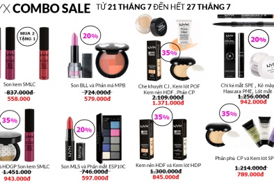 NYX khuyến mại combo từ 20% - 35%