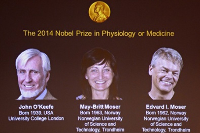 Giải Nobel Y học 2014 giành cho hai người đàn ông và một phụ nữ