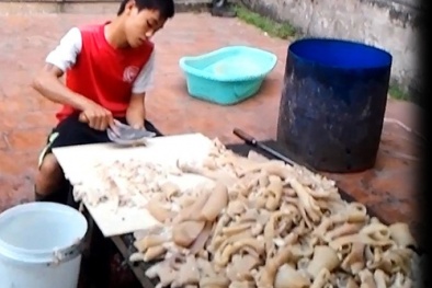 Kinh hoàng công nghệ chế biến ở 'làng mỡ bẩn'