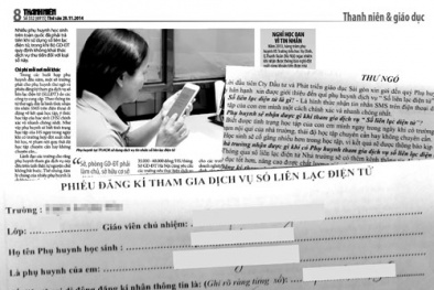 Sao phải trả tiền sổ liên lạc điện tử?: Một dịch vụ không cần thiết