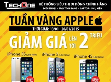 'Tuần vàng Apple’ tặng tới 2 triệu đồng tại TechOne