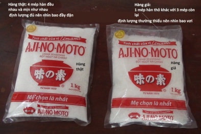 Phân biệt mì chính thật - giả trên thị trường