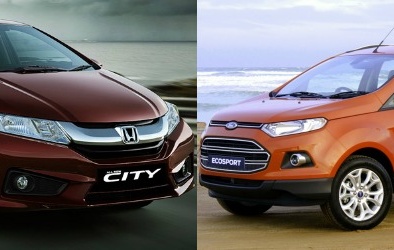Honda City và Ford EcoSport cạnh tranh trong phân khúc xe cỡ nhỏ
