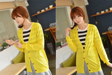 Bí quyết mặc cardigan mỏng cho ngày đầu xuân xinh tươi 