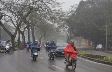Dự báo thời tiết hôm nay ngày 9/3/2015: Miền Bắc tiếp tục âm u, mưa phùn