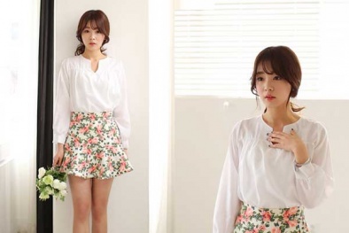 Bí quyết diện chân váy hoa ngọt ngào, cuốn hút 
