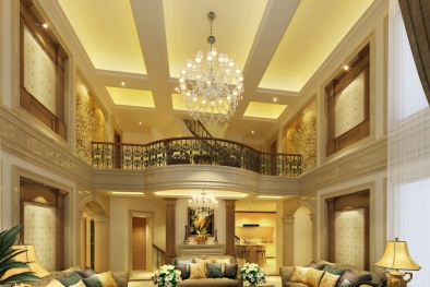 Không gian biệt thự đẹp và độc đáo với ánh sáng 