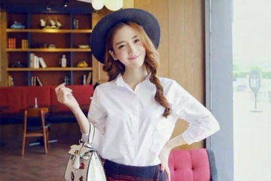 Sành điệu và mới lạ với chân váy công sở vạt chéo
