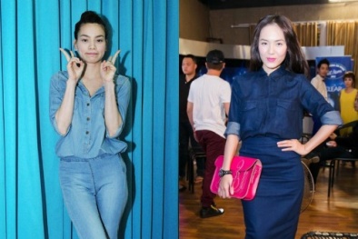 Thanh Hằng diện sơ mi denim cực chất ngày hè