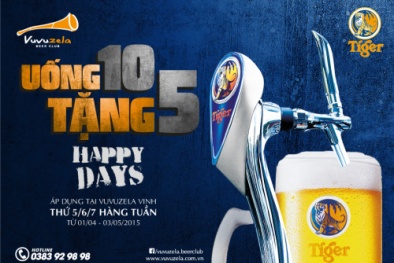 Vuvuzela khuyến mãi: Uống 10 tặng 5