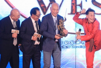  'Bốn thầy trò Đường Tăng' dẻo dai bay nhảy trong họp báo Tây Du Ký 3D