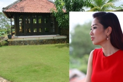Ngây ngất biệt thự 'dát' gỗ quý của Á hậu Thu Hương 