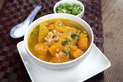 Thanh mát, ngọt bùi với canh bí đỏ tôm tươi giải nhiệt ngày hè