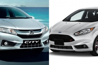 Sedan nhỏ Honda City và Ford Fiesta ‘ngang tài ngang sức’