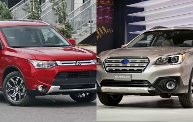 Mitsubishi Outlander tranh đấu quyết liệt với Subaru Outback
