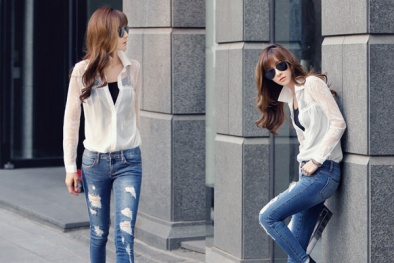Bí quyết diện quần jean cá tính đón hè thu
