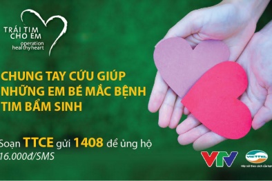 Chung tay nhắn tin ủng hộ chương trình 'Trái tim cho em'