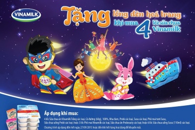Vinamilk khuyến mãi: Bé cùng cả nhà vui đón trung thu